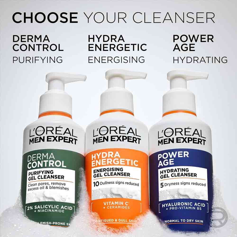 L'Oreal Men Expert Power Age Hydrating Gel Cleanser 260ml - Image 4