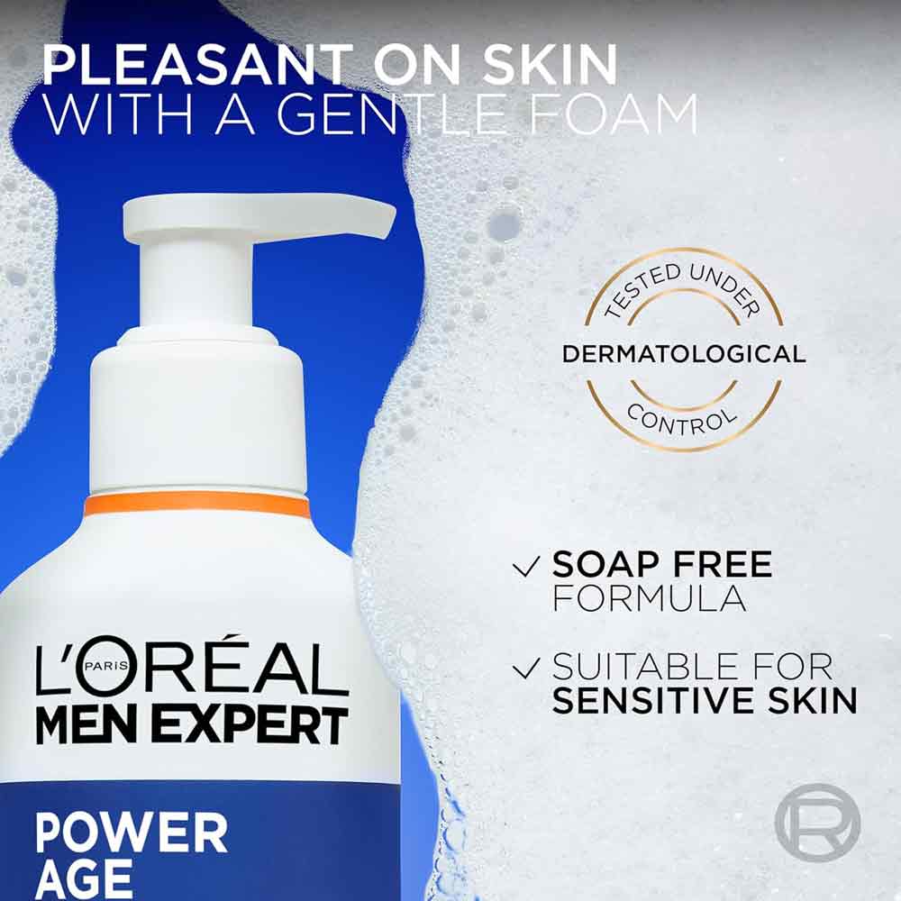 L'Oreal Men Expert Power Age Hydrating Gel Cleanser 260ml - Image 6