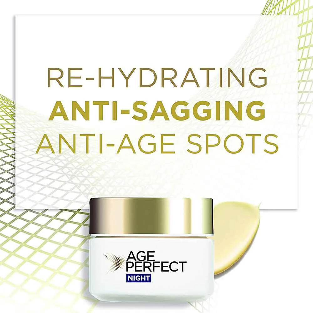 L'Oreal Paris Age Perfect Re-Hydrating Night Cream 50ml - Image 3