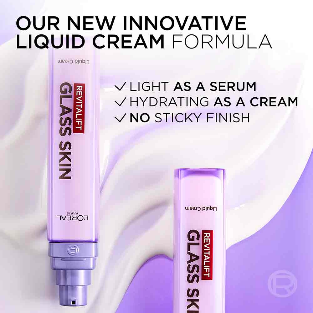 L'Oreal Paris Revitalift Filler Glass Skin Liquid Cream - Image 4