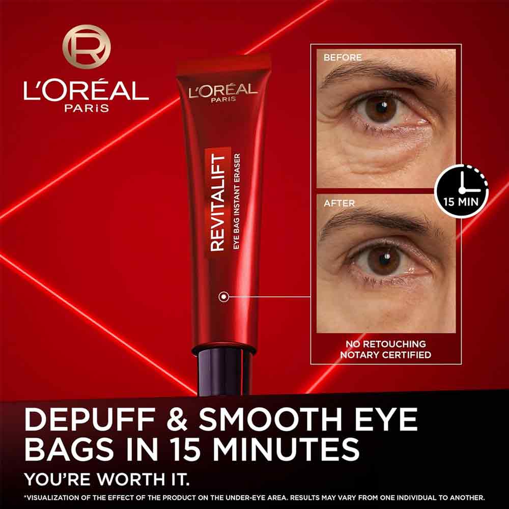 L'Oreal Paris Revitalift Laser Eye Bag Instant Eraser 15ml - Image 2