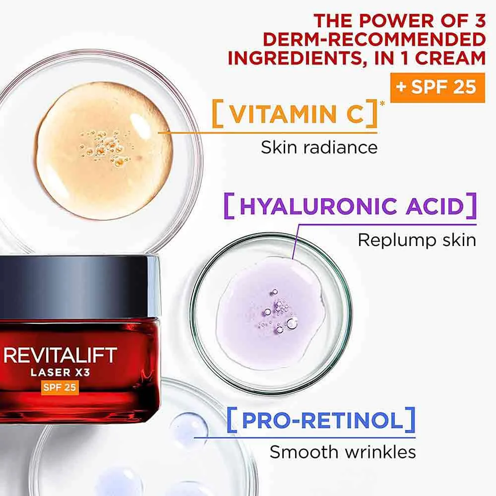 L'Oreal Paris Revitalift Laser Renew Anti-Ageing Day Cream SPF25 50ml - Image 2