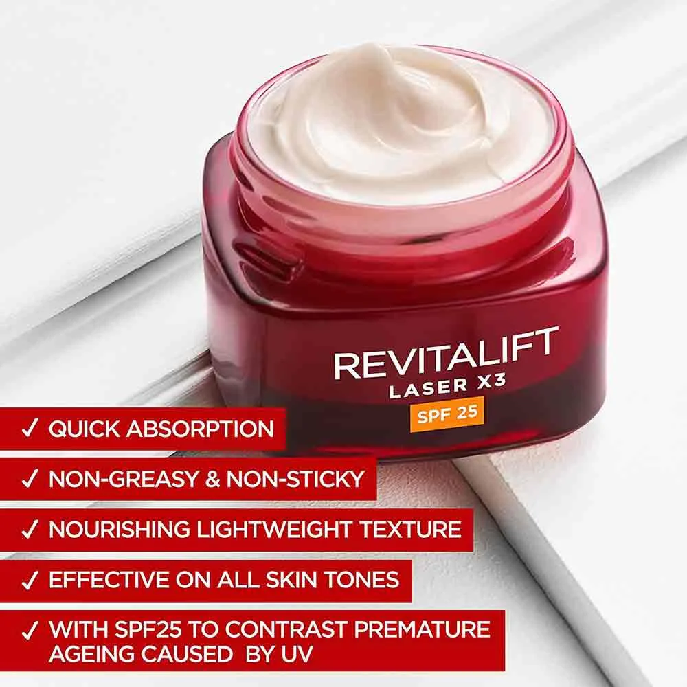 L'Oreal Paris Revitalift Laser Renew Anti-Ageing Day Cream SPF25 50ml - Image 4