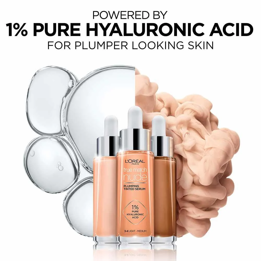 L'Oreal True Match Nude Plumping Tinted Serum 4-5 Medium - Image 9