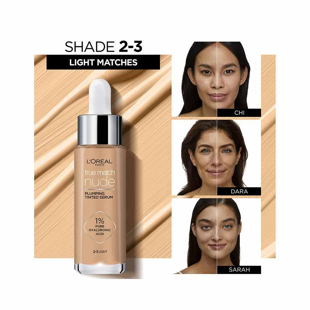 L'Oreal True Match Nude Plumping Tinted Serum 6-7 Tan - Image 3