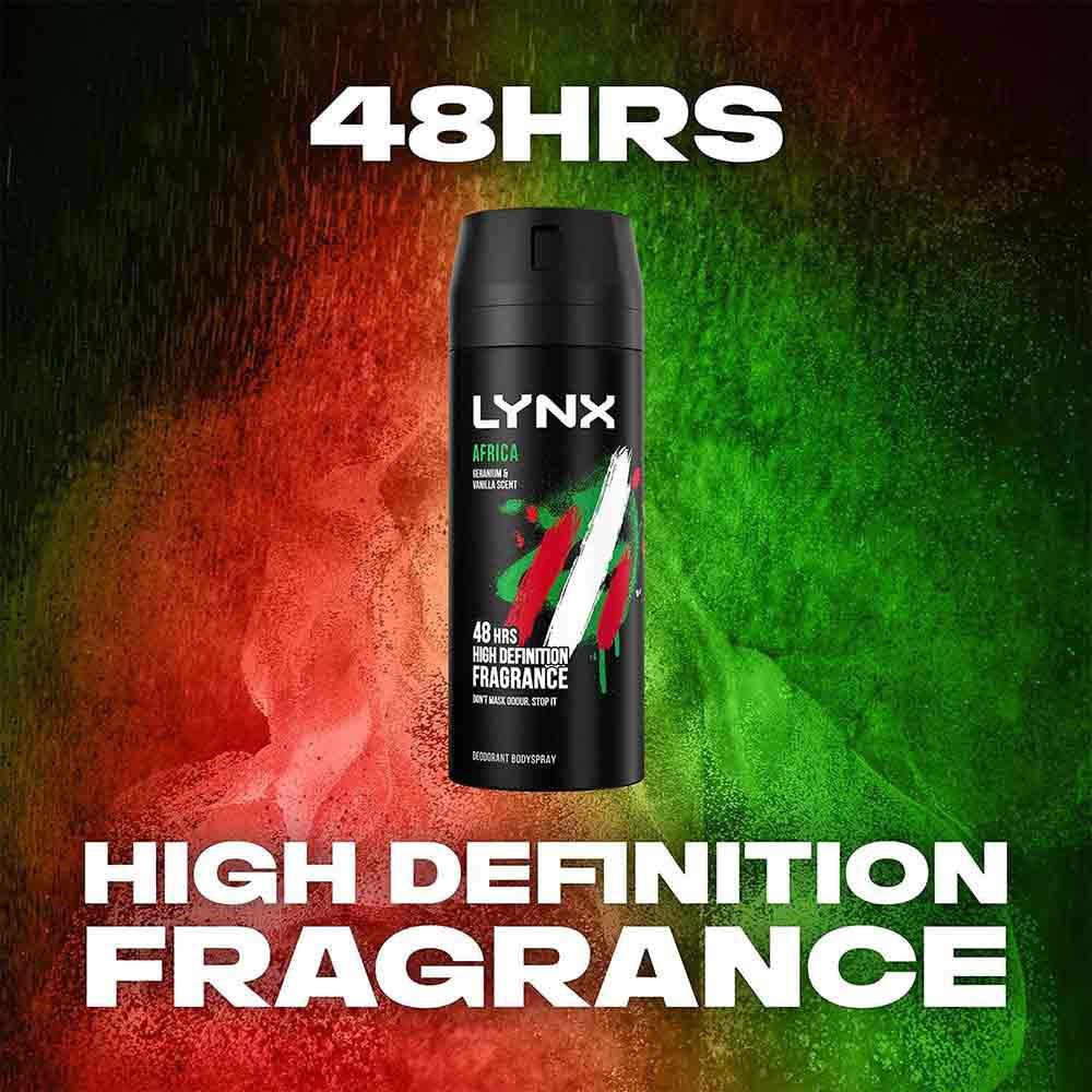 Lynx Africa Fresh Deodorant Bodyspray 150ml Twin Pack - Image 2