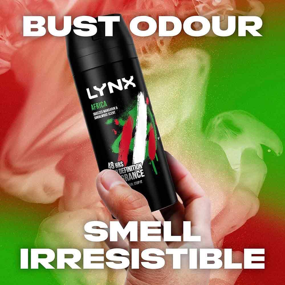 Lynx Africa Fresh Deodorant Bodyspray 150ml Twin Pack - Image 3