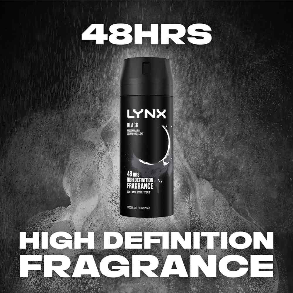 Lynx Body Spray Black 150ml Twin Pack - Image 2