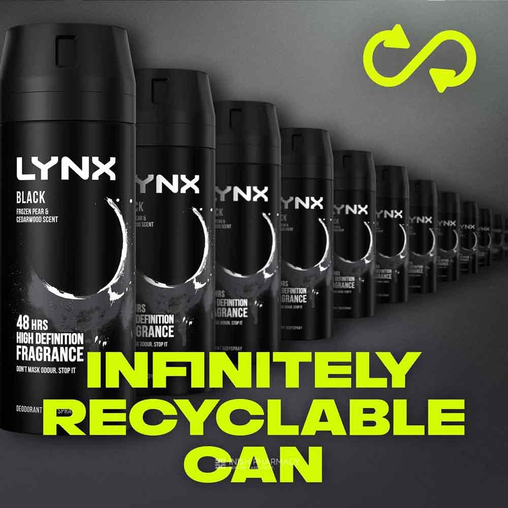 Lynx Body Spray Black 150ml Twin Pack - Image 4