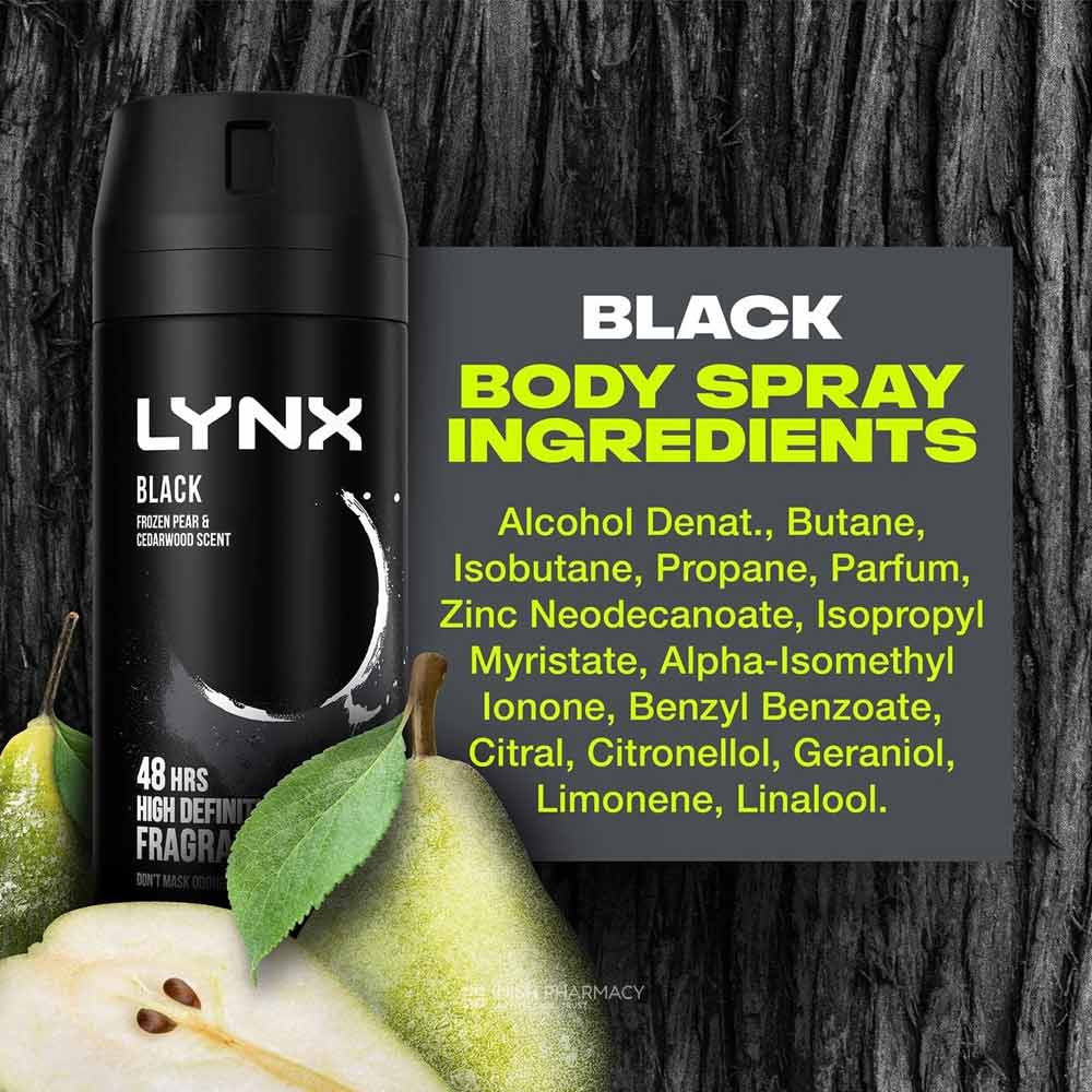 Lynx Body Spray Black 150ml Twin Pack - Image 6
