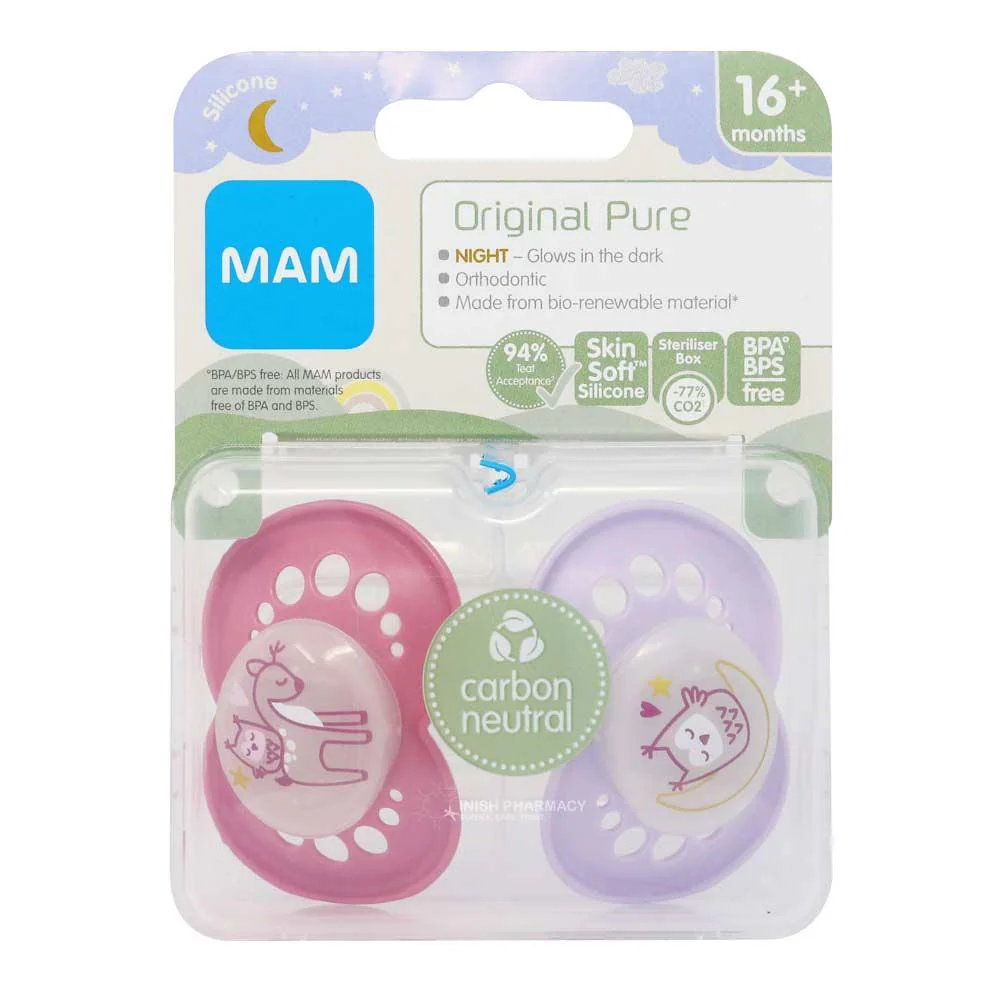 Mam Pure Night 16+M Soother 2 Pack - Image 2