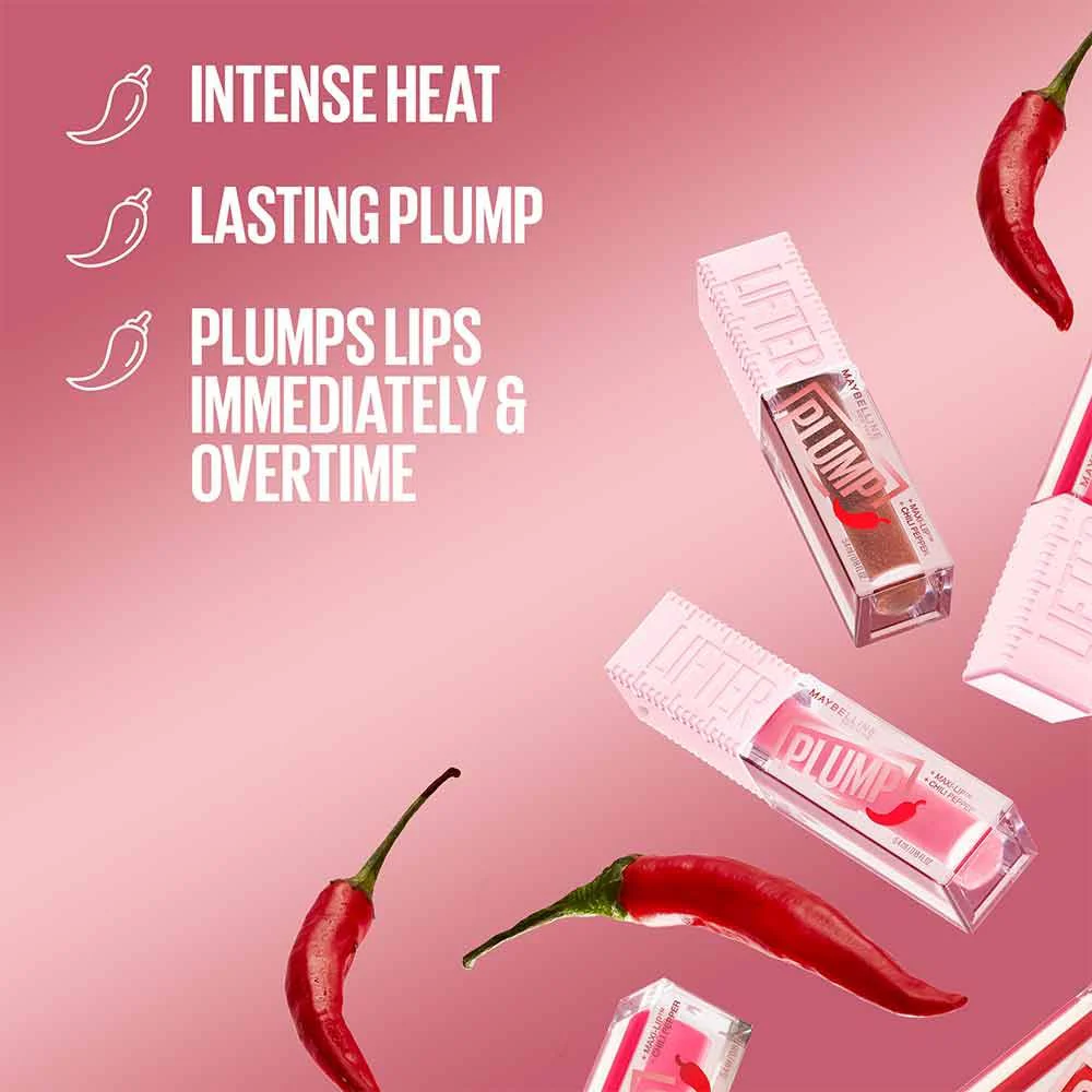 Maybelline Lifter Plump Lip Gloss 006 Hot Chilli - Image 11