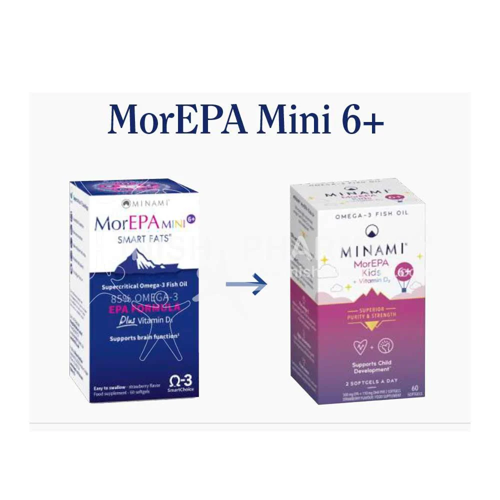 Minami MorEPA Mini Junior Caps 6+Years 60 Softgels - Image 2