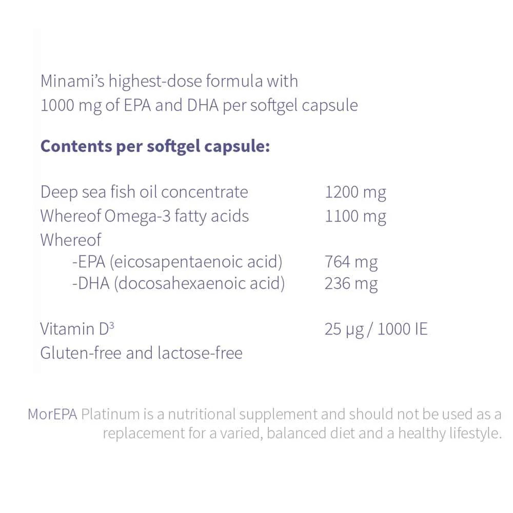 Minami MorEPA Platinum Smart Fats Plus Vitamin D 60 Pack - Image 7