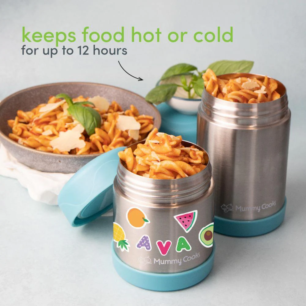 Mummy Cooks Insulated Food Flask Blue 300ml - Image 6