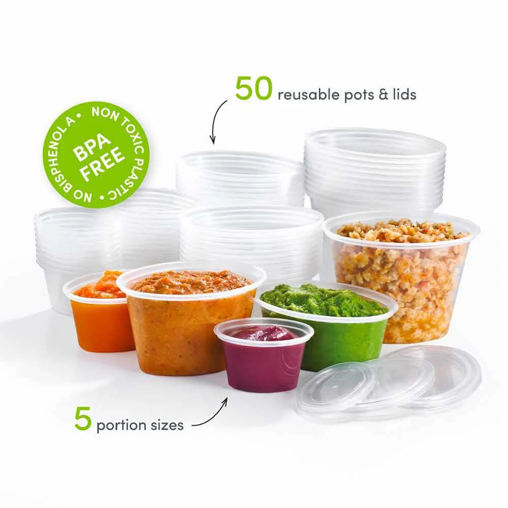 Mummy Cooks Starter Weaning Set 50 Reusable Pots and Lids - Image 5