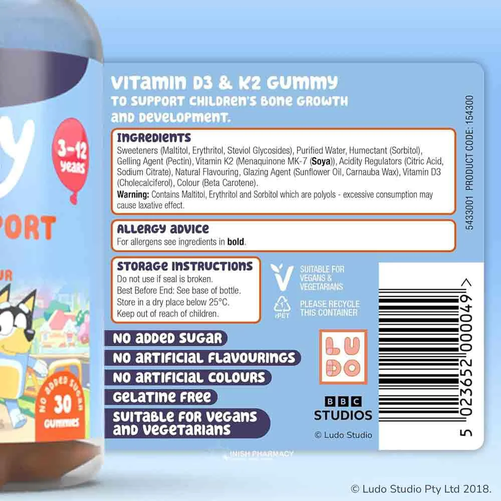 Natures Aid Bluey Bone Gummies 30 Pack - Image 6