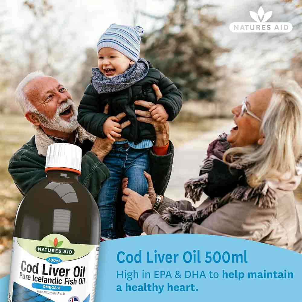 Natures Aid Cod Liver Oil 500ml - Image 2