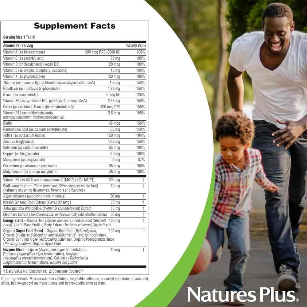 Natures Plus His Journey Once Daily Multi 30 Tablets - Image 4