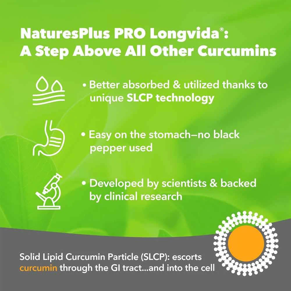 Natures Plus Longvida Curcumin 30 Capsules - Image 2