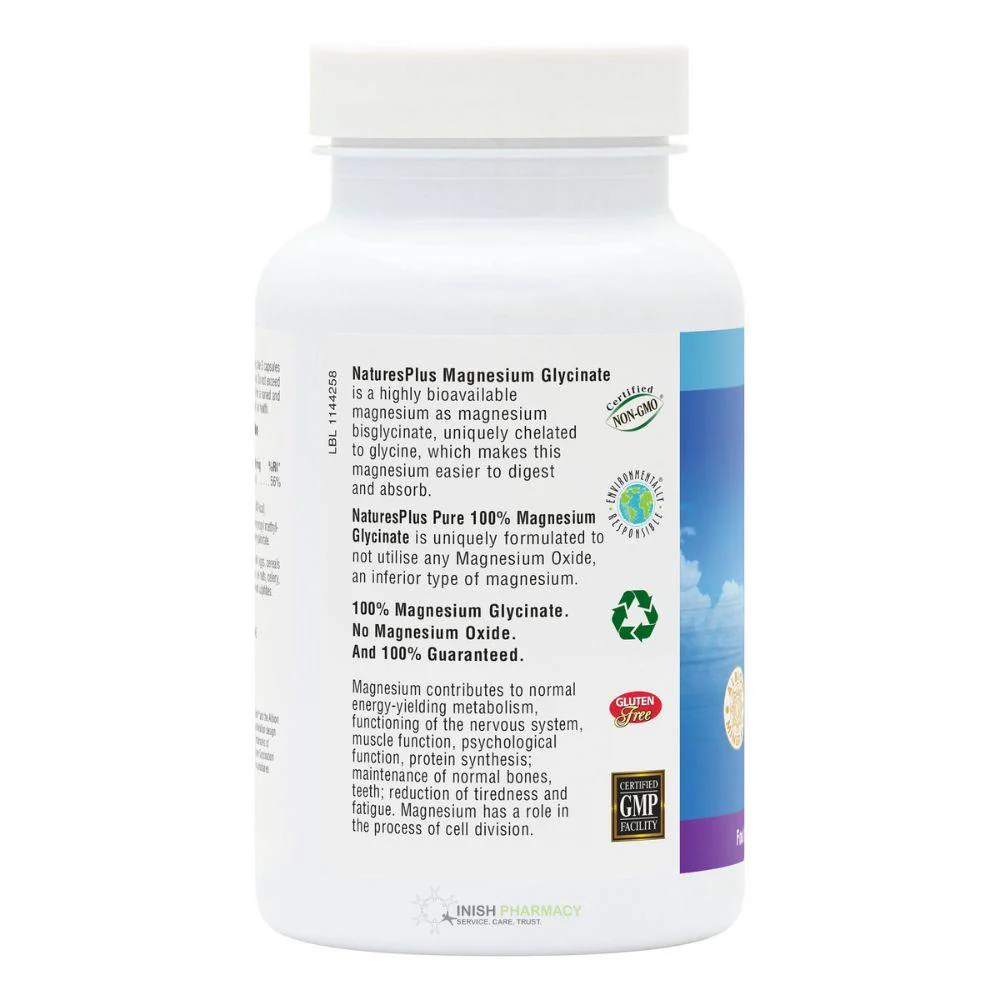 Natures Plus Magnesium Glycinate 90 Capsules - Image 2
