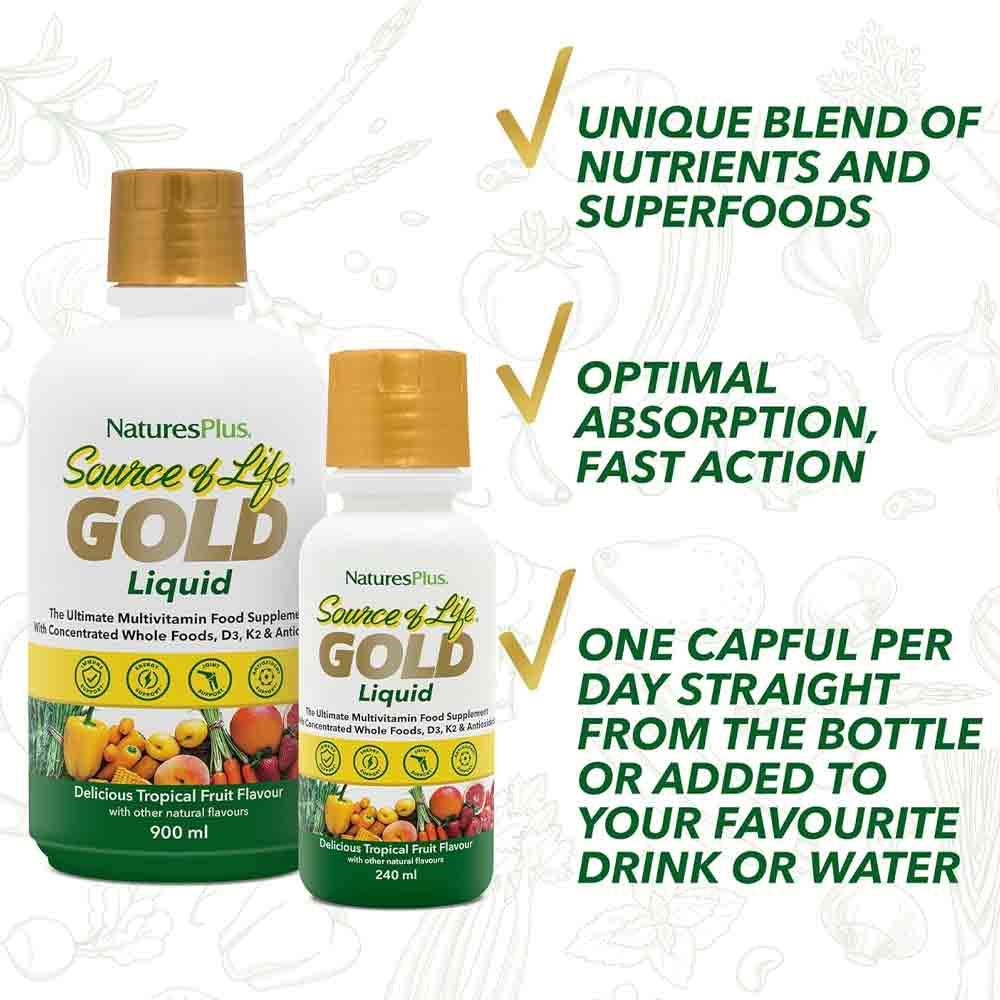 Natures Plus Source of Life Gold Multi-Vitamin Liquid 900ml - Image 5
