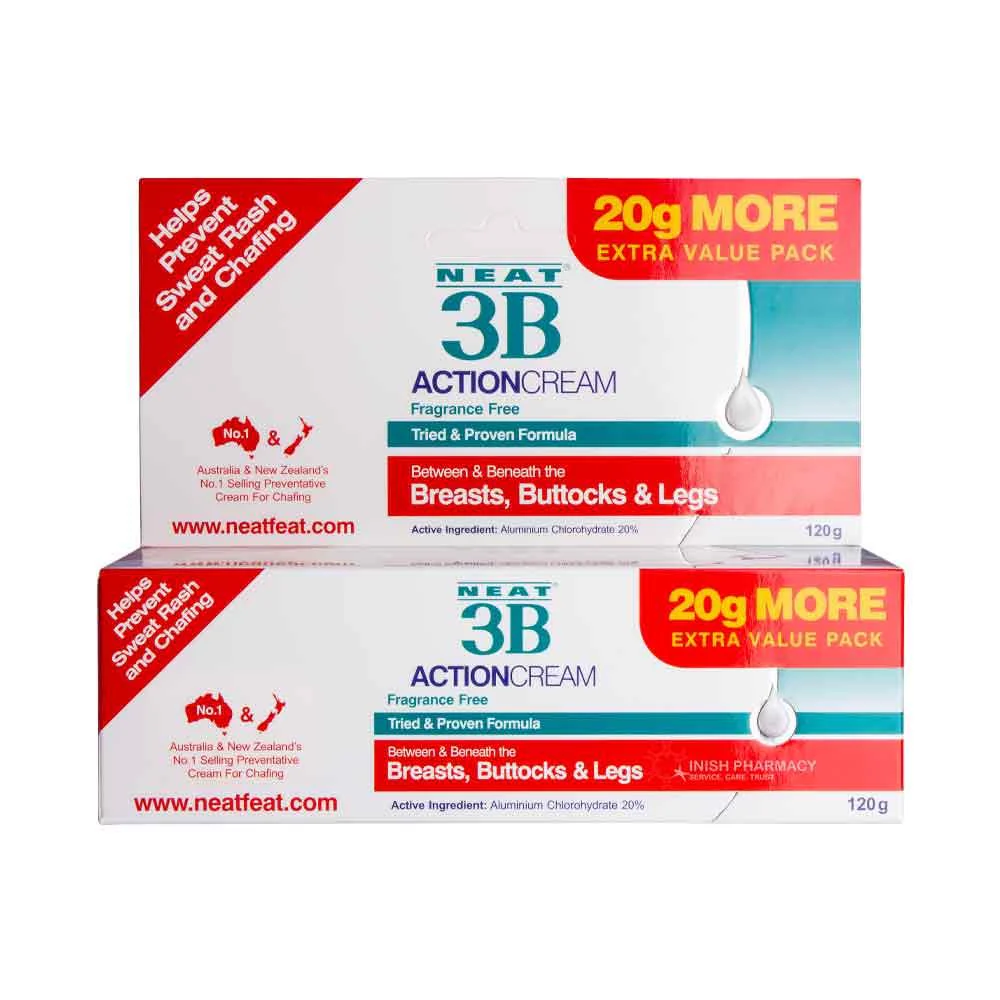 Neat 3B Action Cream For Sweat Rash and Chafing 120g