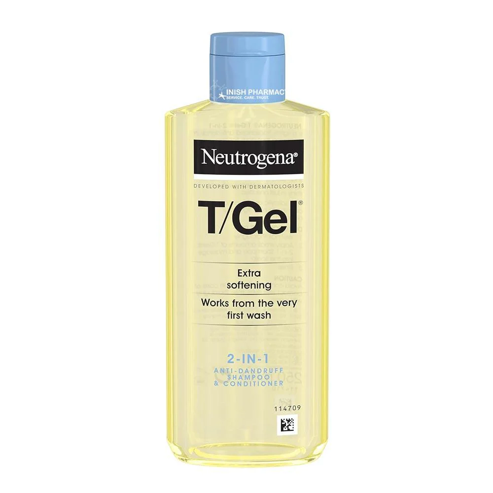 Neutrogena T Gel 2 in 1 Anti Dandruff Shampoo & Conditioner 250ml - Image 2