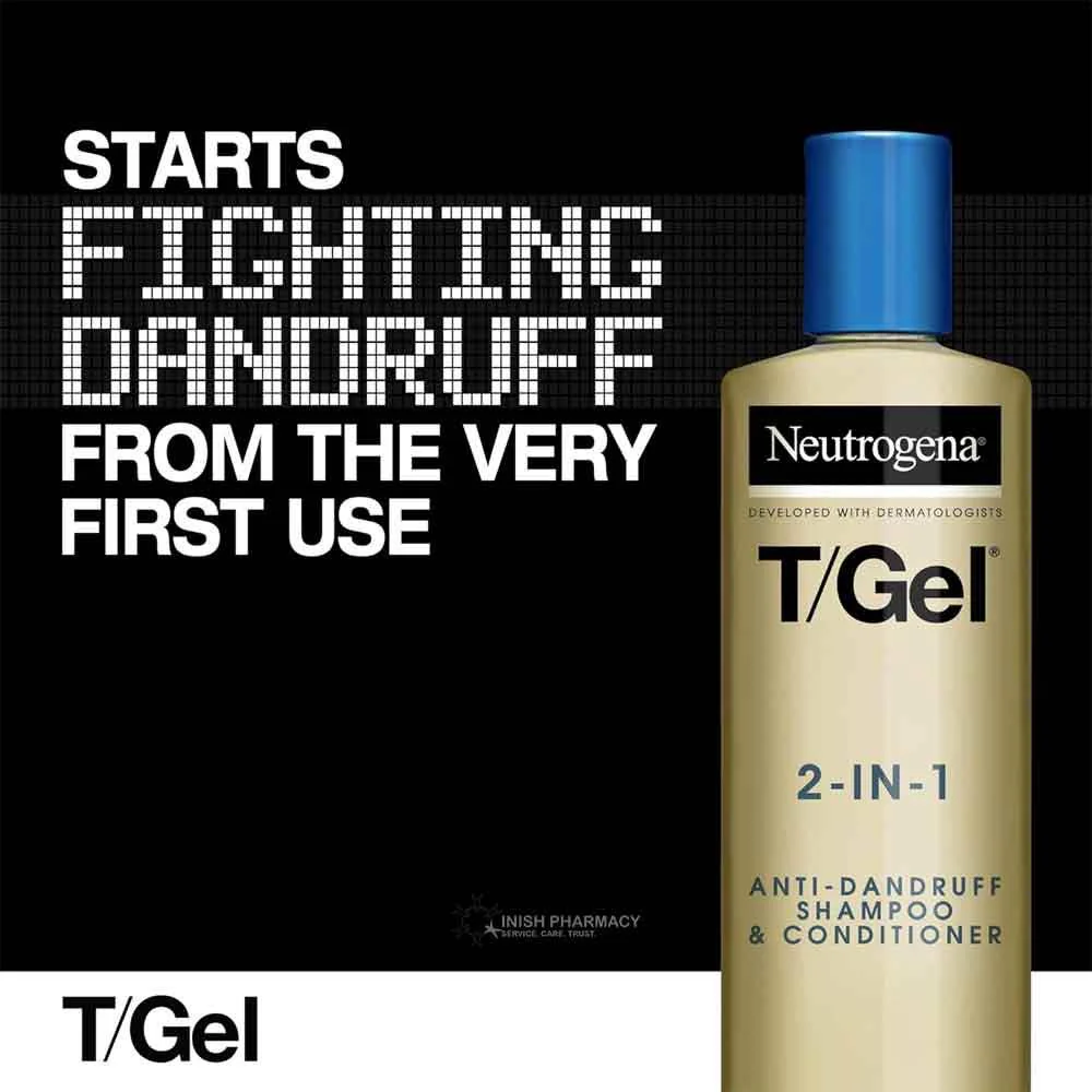 Neutrogena T Gel 2 in 1 Anti Dandruff Shampoo & Conditioner 250ml - Image 3