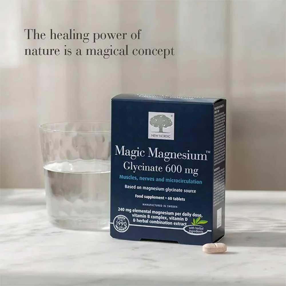 New Nordic Magic Magnesium Glycinate 600mg 60 Tablets - Image 3