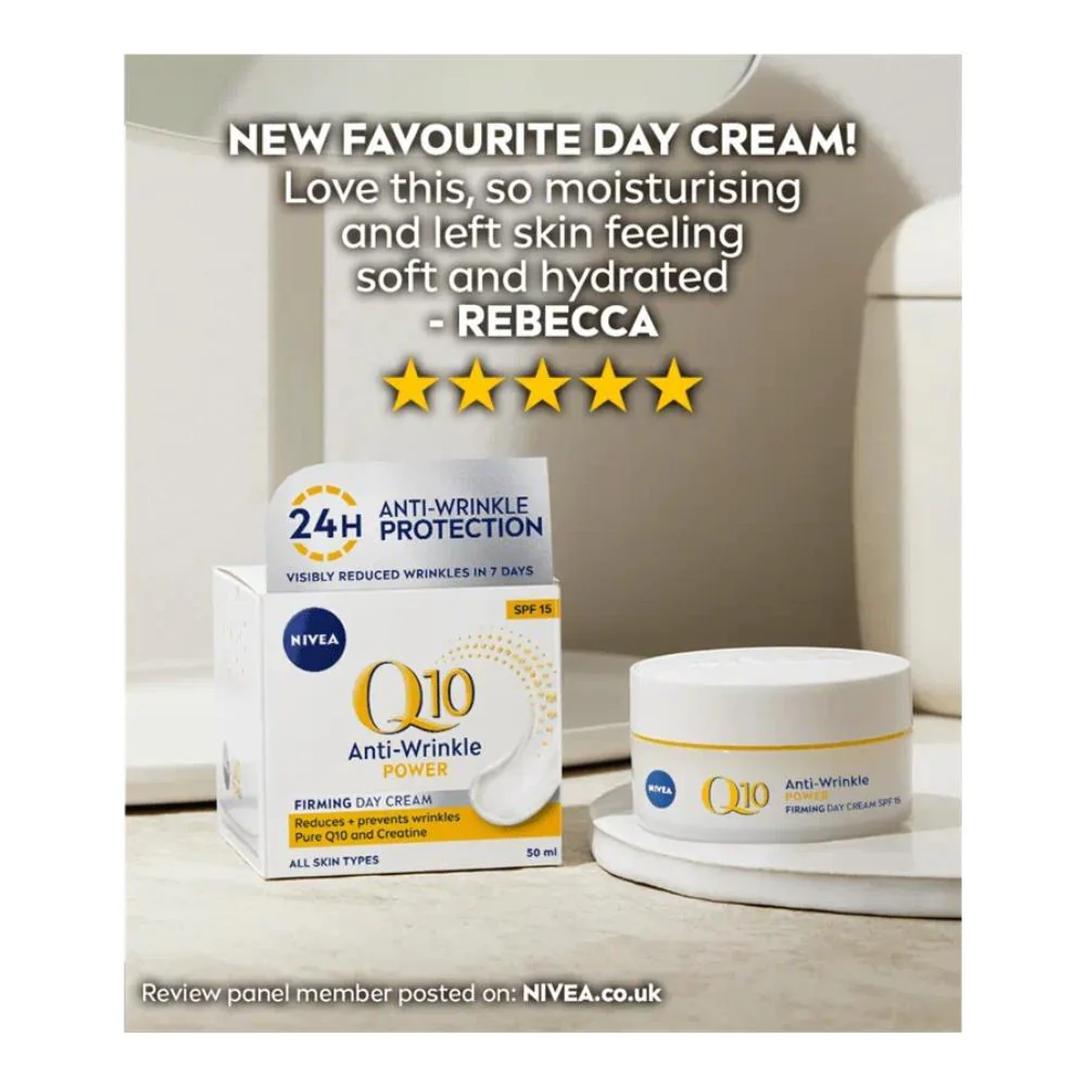 Nivea Q10 Power Anti-Wrinkle & Firming Day Cream 50ml - Image 7