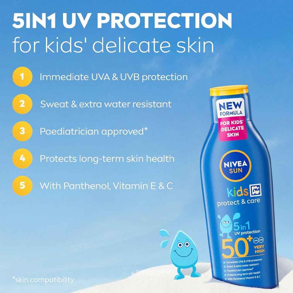 Nivea Sun Kids Protect & Sensitive Lotion SPF50 200ml - Image 2