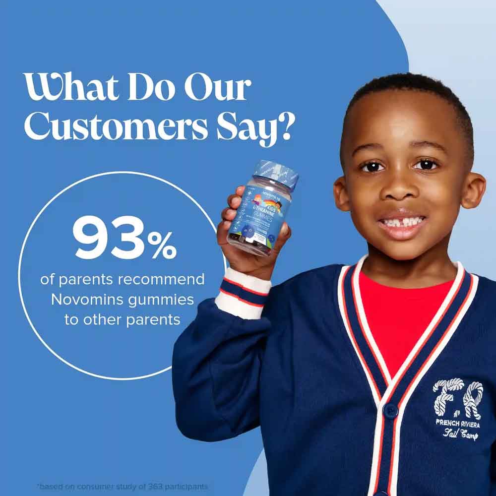 Novomins Nutrition Kids L-Theanine Gummies 30 Pack - Image 4