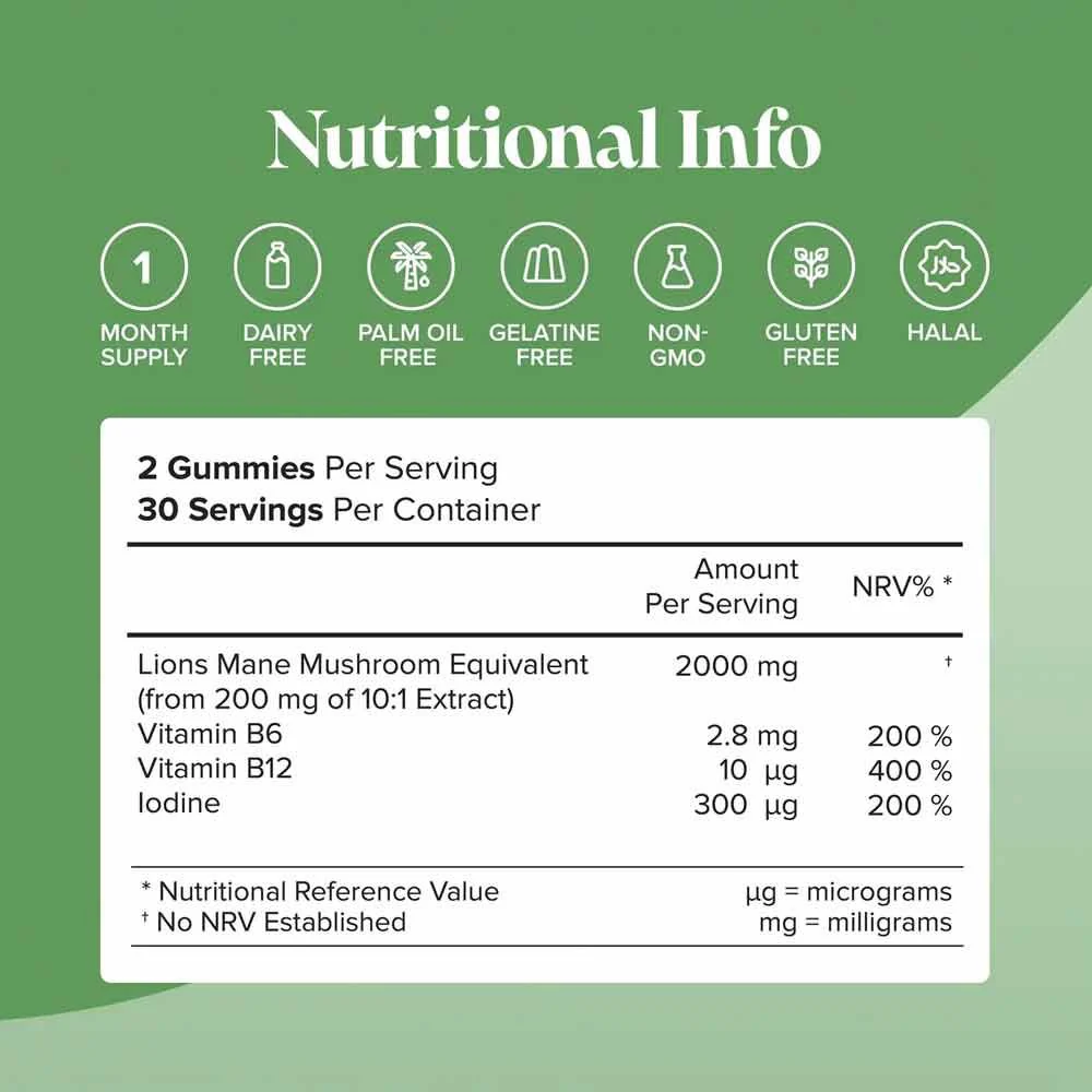 Novomins Nutrition Lion's Mane Gummies 60 Pack - Image 5