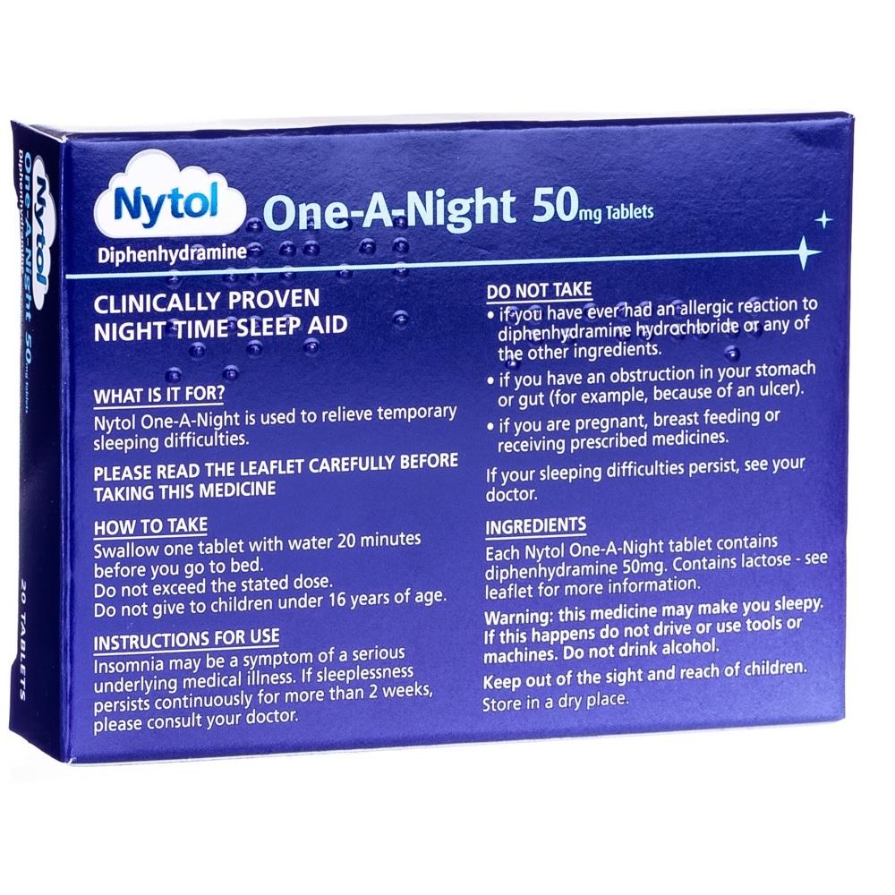 Nytol One-A-Night Tablets - 20 Tablets - Image 2
