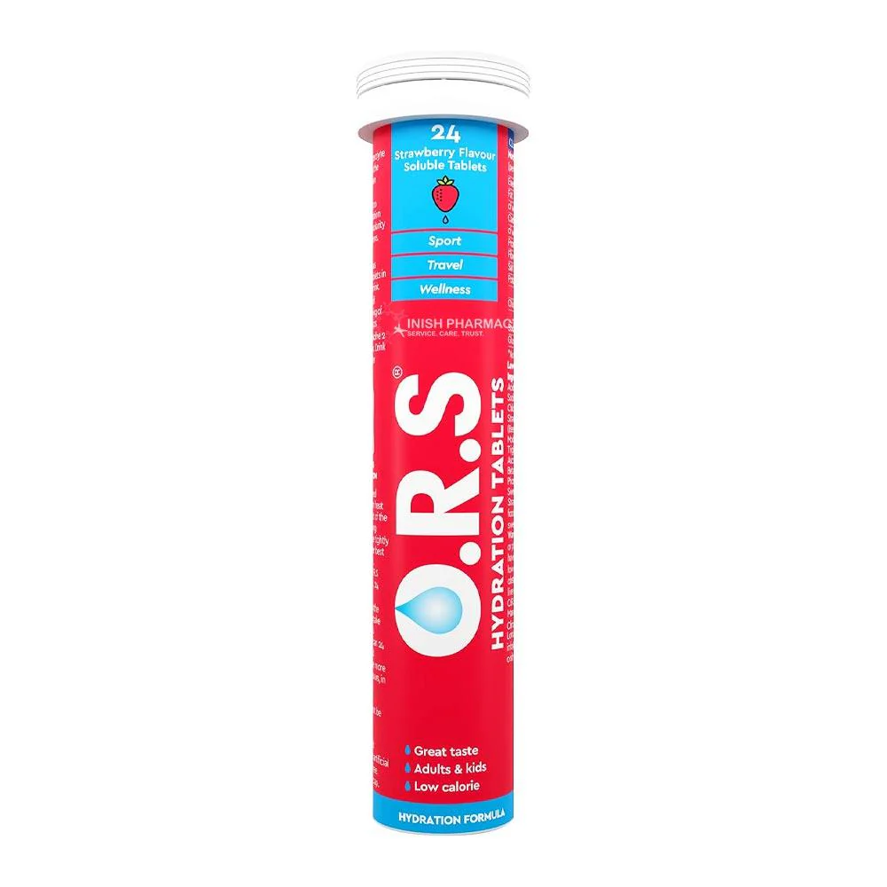 O.R.S. Hydration Tablets Strawberry Flavour 24 Pack