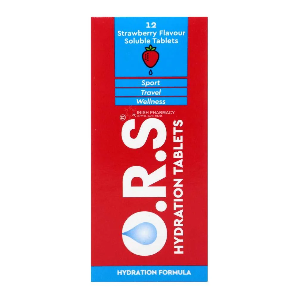 O.R.S. Rehydration Salts (ORS) Strawberry Flavour 12 Pack
