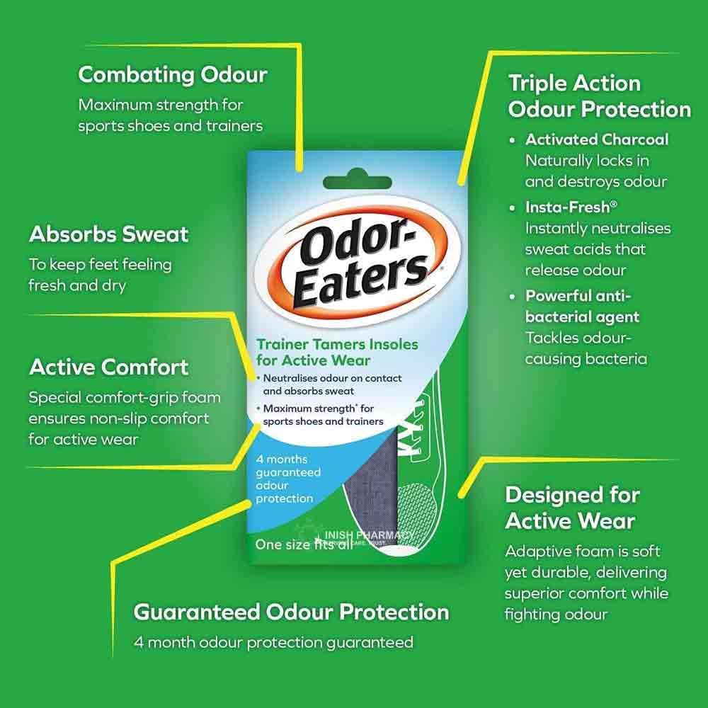 Odor-Eaters Trainer Tamers Insoles Active Wear - Image 2