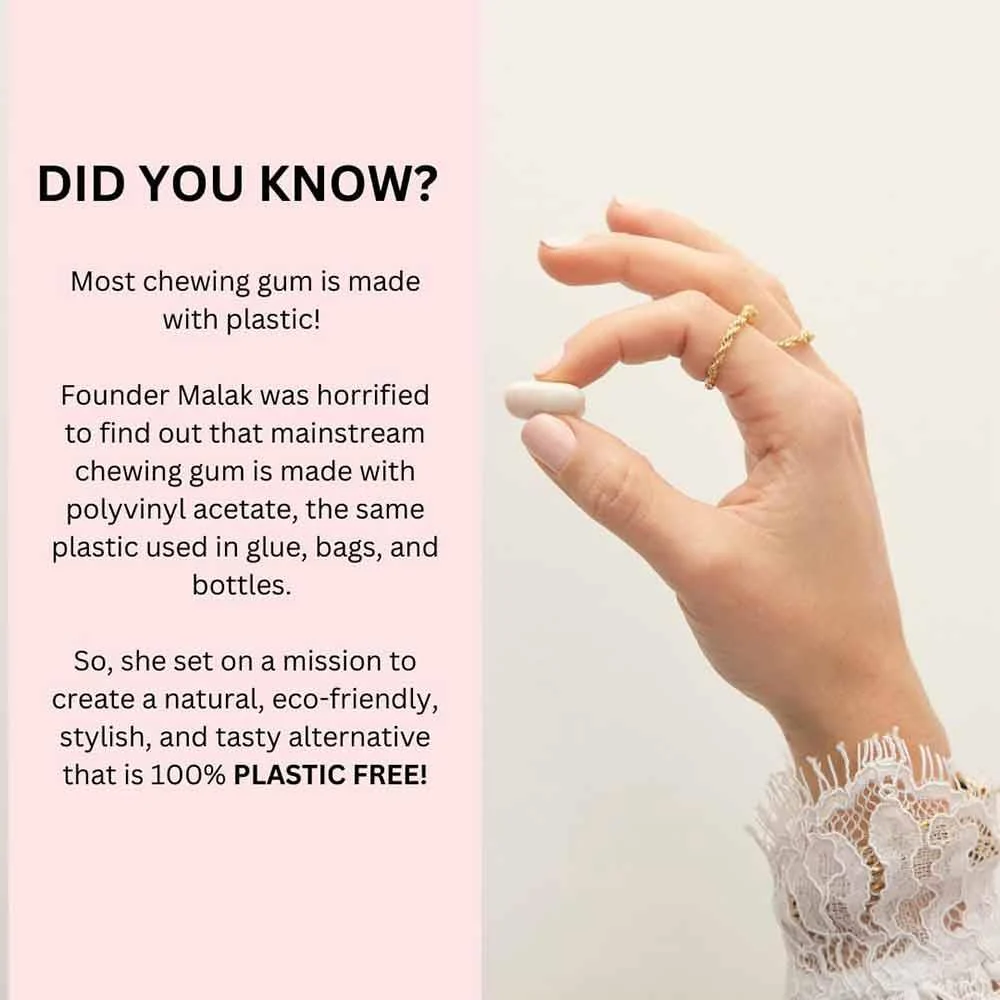 Oh My Gum! Cinnamon Flavoured Plant Based Chewing Gum 10 Pieces - Image 4