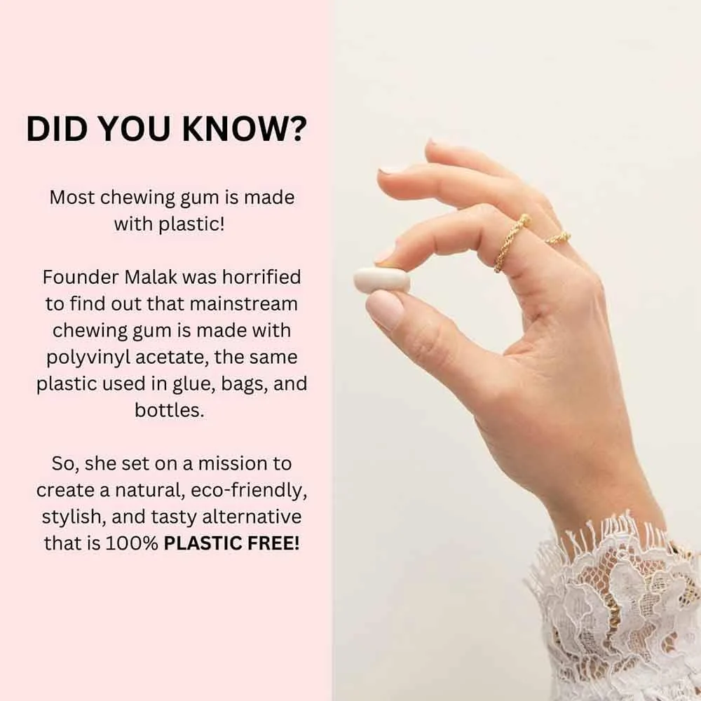 Oh My Gum! Mint Flavoured Plant Based Chewing Gum 10 Pieces - Image 2