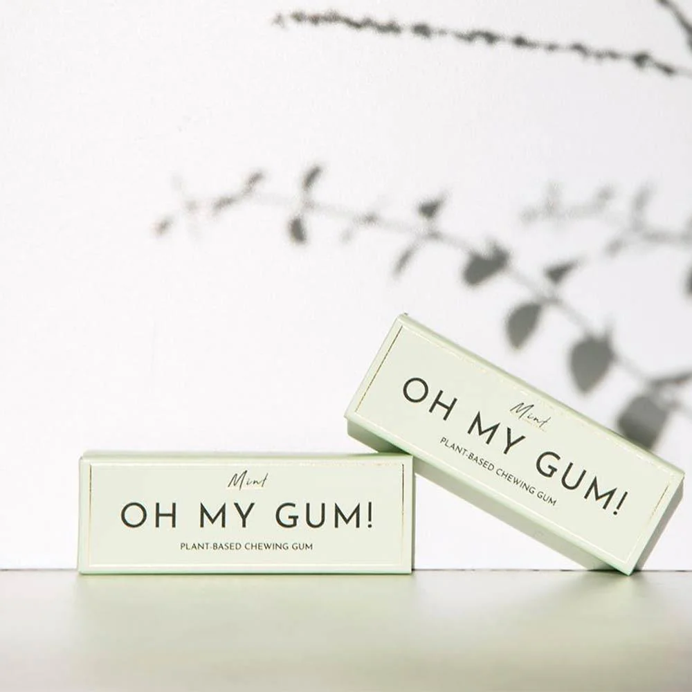 Oh My Gum! Mint Flavoured Plant Based Chewing Gum 10 Pieces - Image 6
