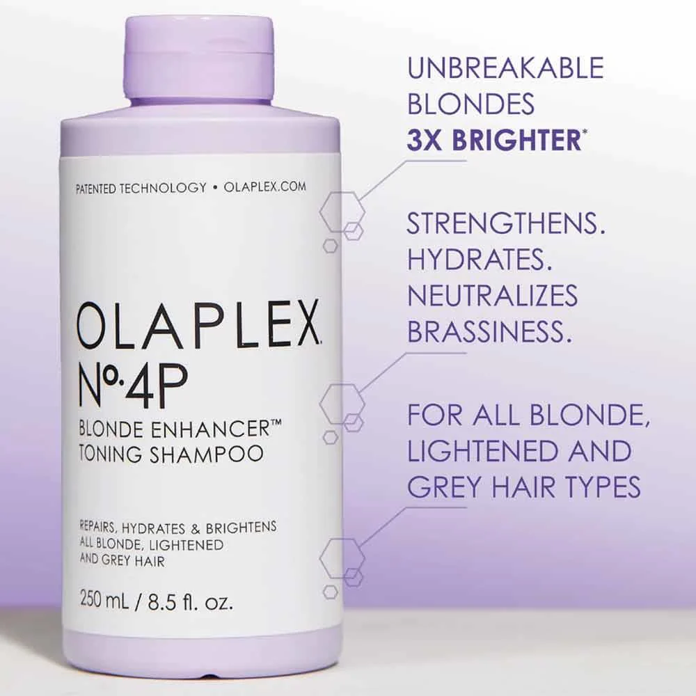 Olaplex Blonde Enhancer Toning Shampoo No.4P 250ml - Image 3