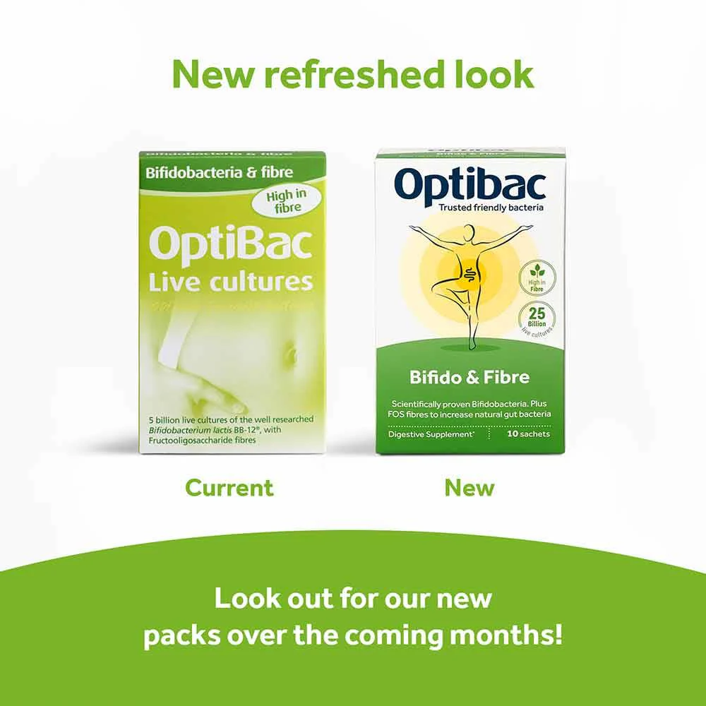 Optibac Probiotics 25 Billion Bifidobacteria & Fibre 30 Sachets - Image 6