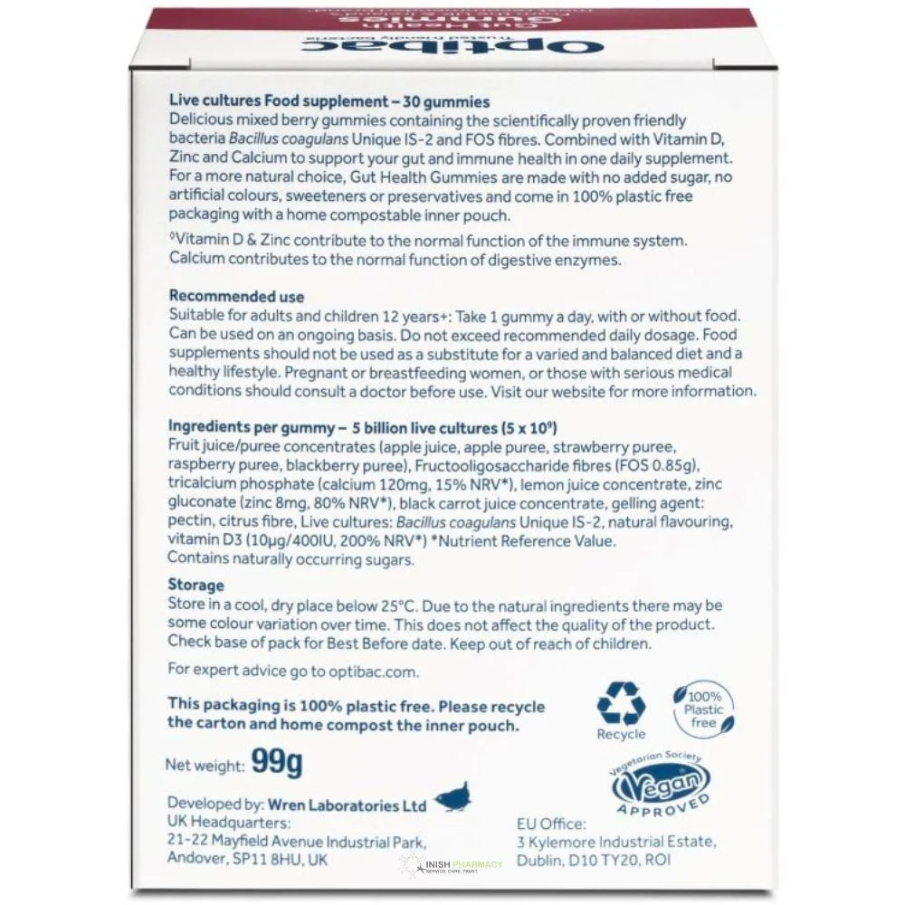 OptiBac Probiotics Gut Health Gummies 30 Pack - Image 8