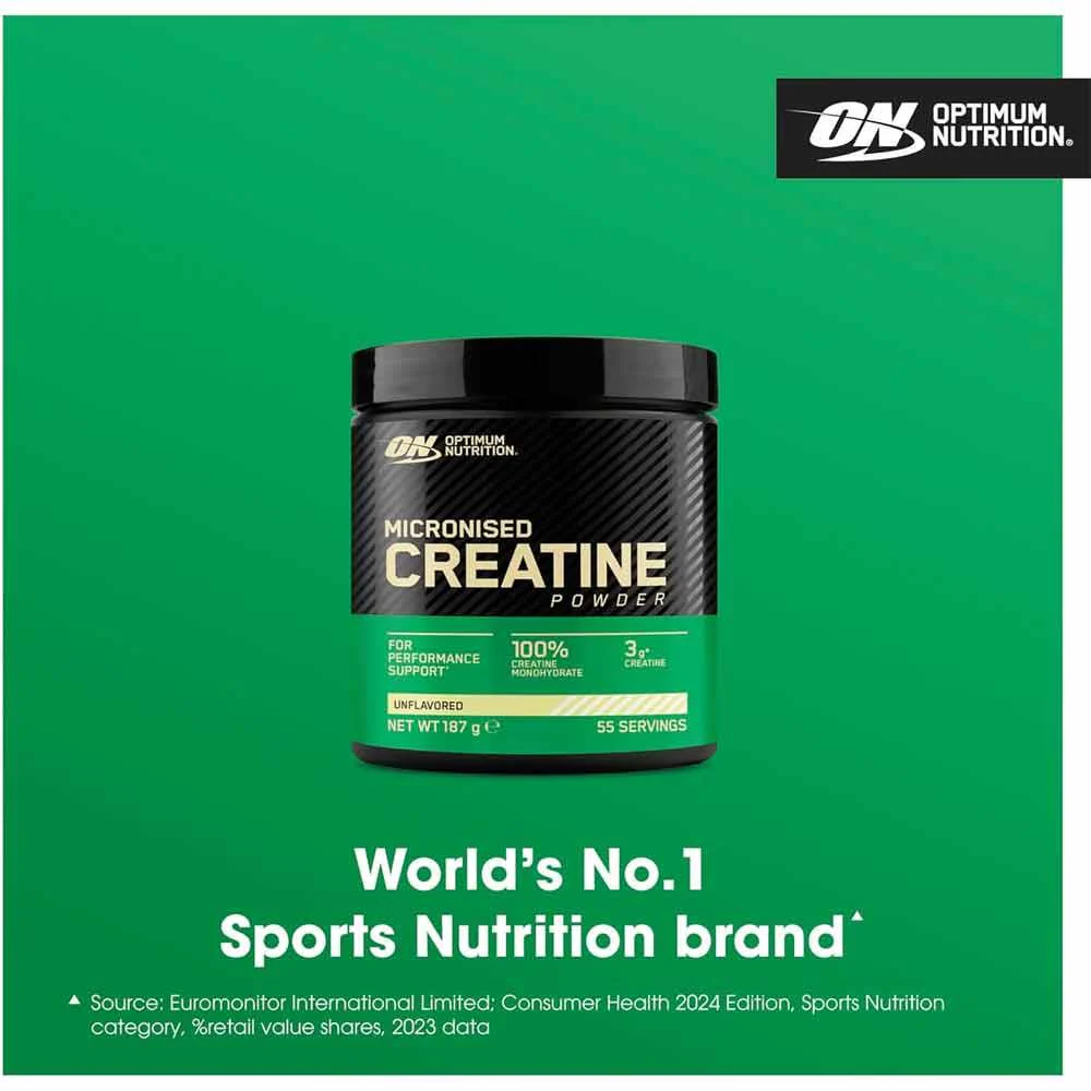 Optimum Nutrition Micronised Creatine Powder 55 Servings 187g - Image 2