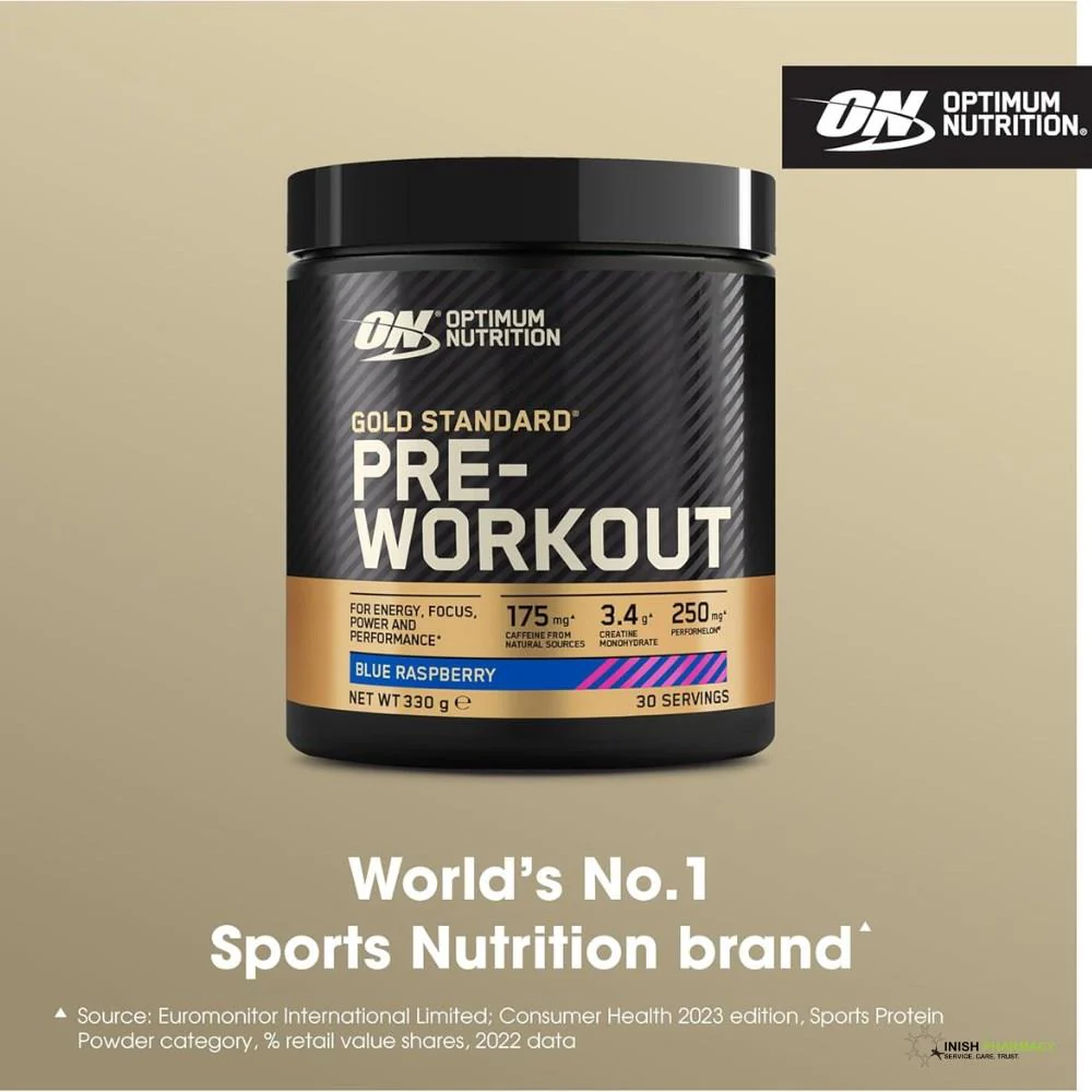 Optimum Nutrition Pre-Workout Blue Raspberry 300g - Image 2