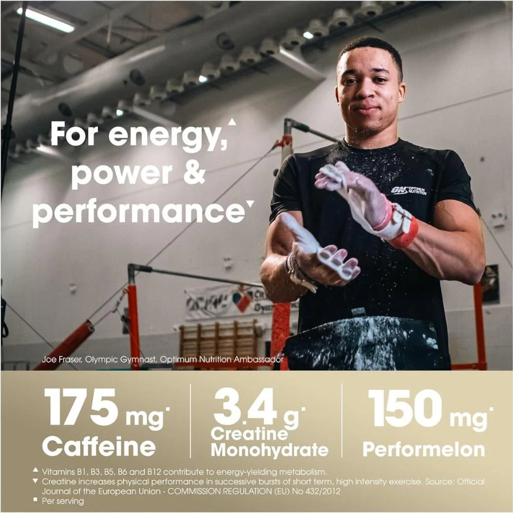 Optimum Nutrition Pre-Workout Blue Raspberry 300g - Image 3