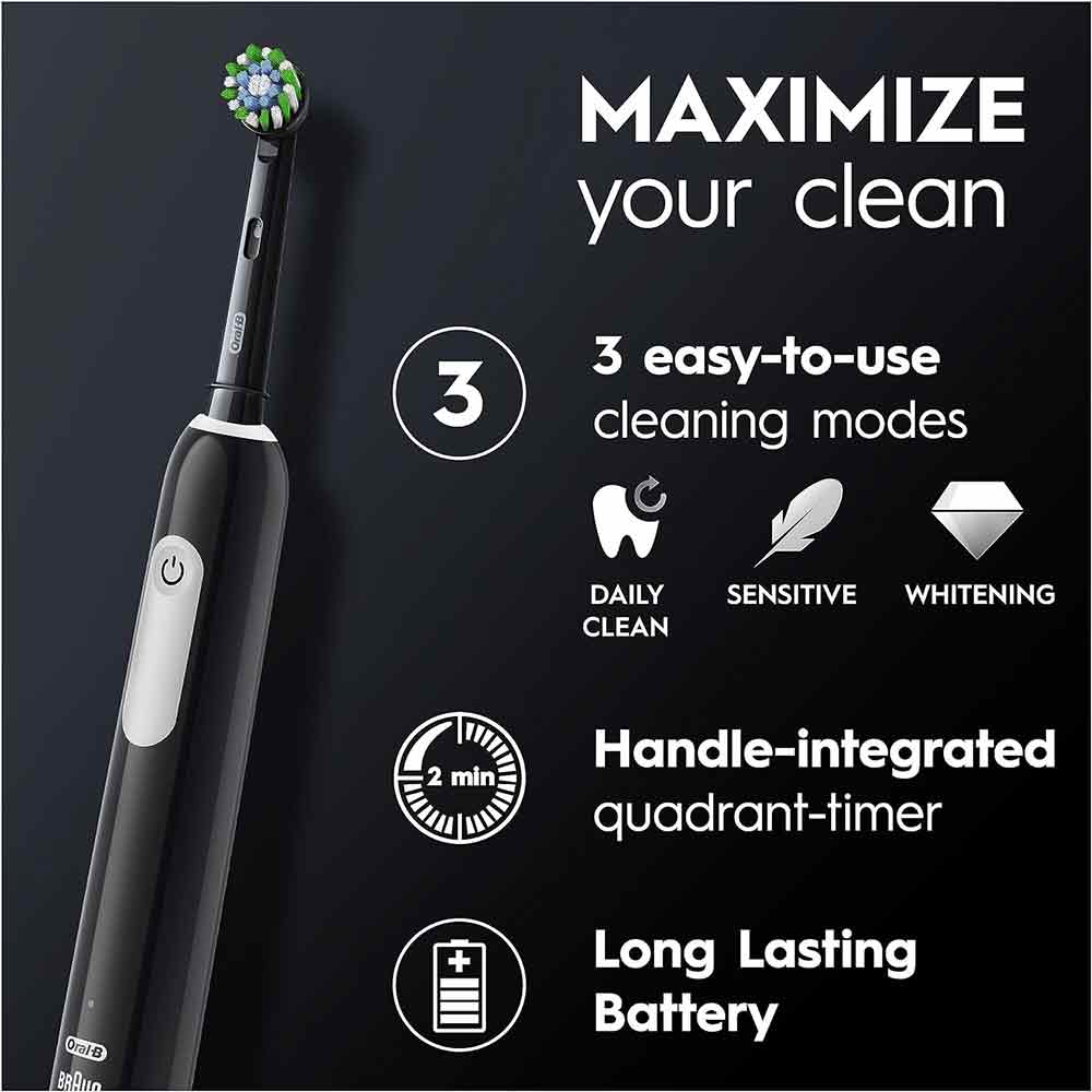 Oral B Pro 1 Series 1 Electric Toothbrush Black - Image 4