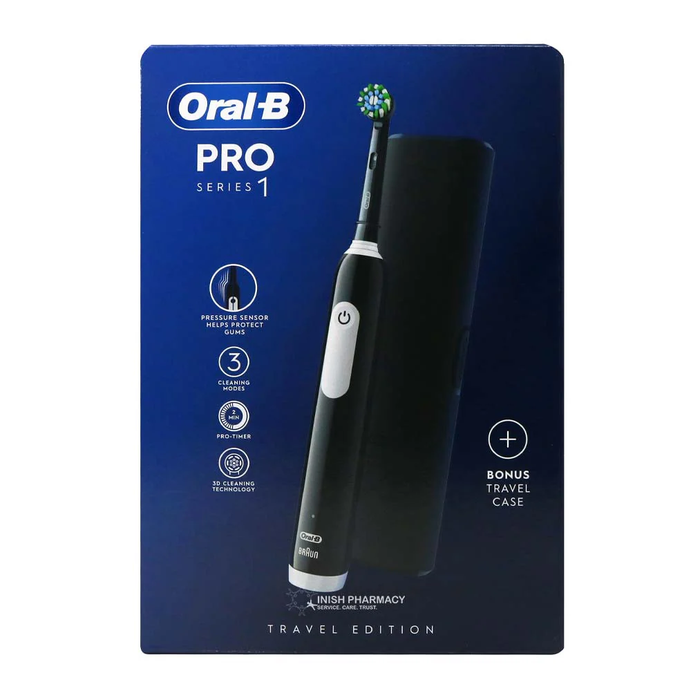 Oral-B Pro Series 1 Electric Brush + Travel Case Black