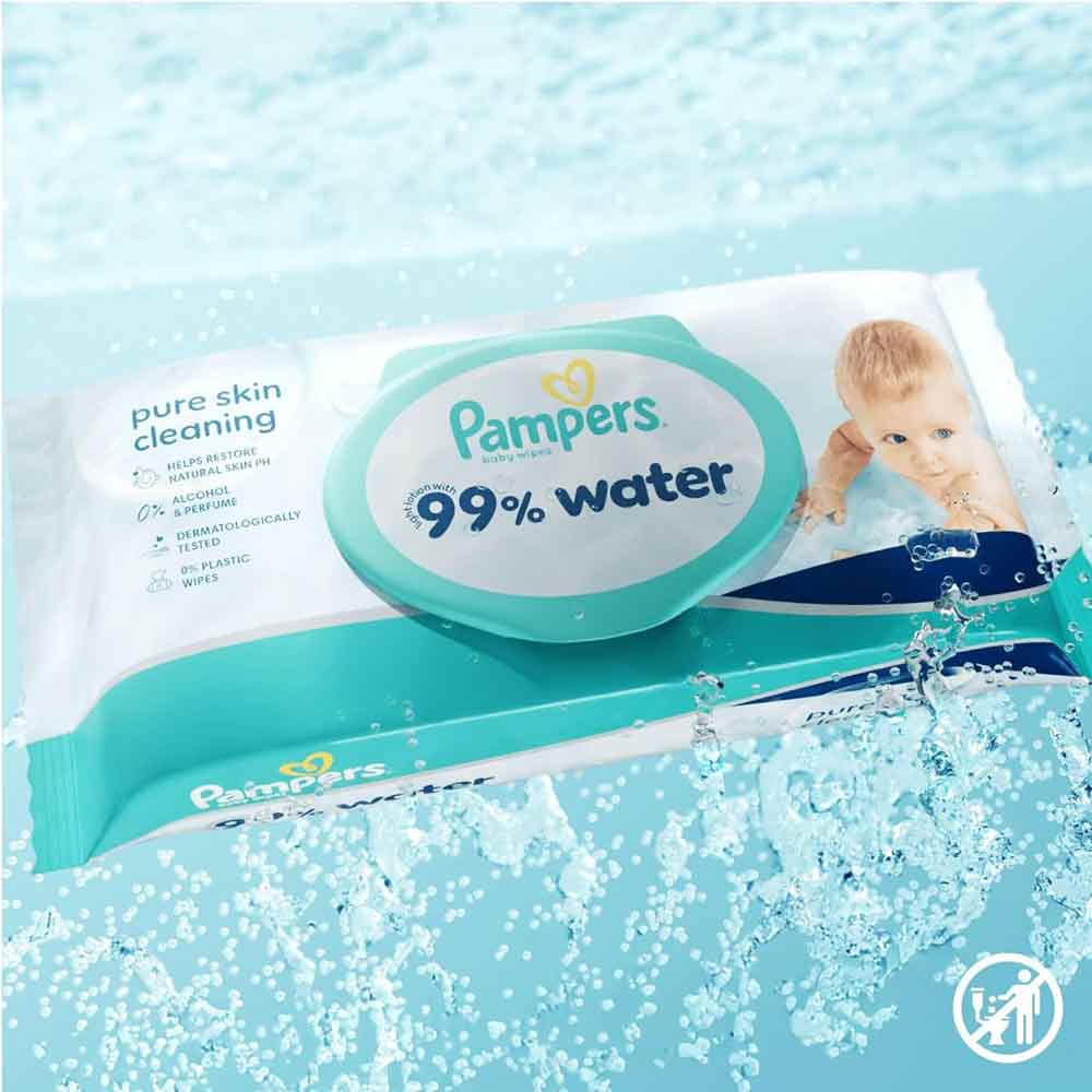 Pampers 99% Water Baby Wipes 60 Wipes - Image 6